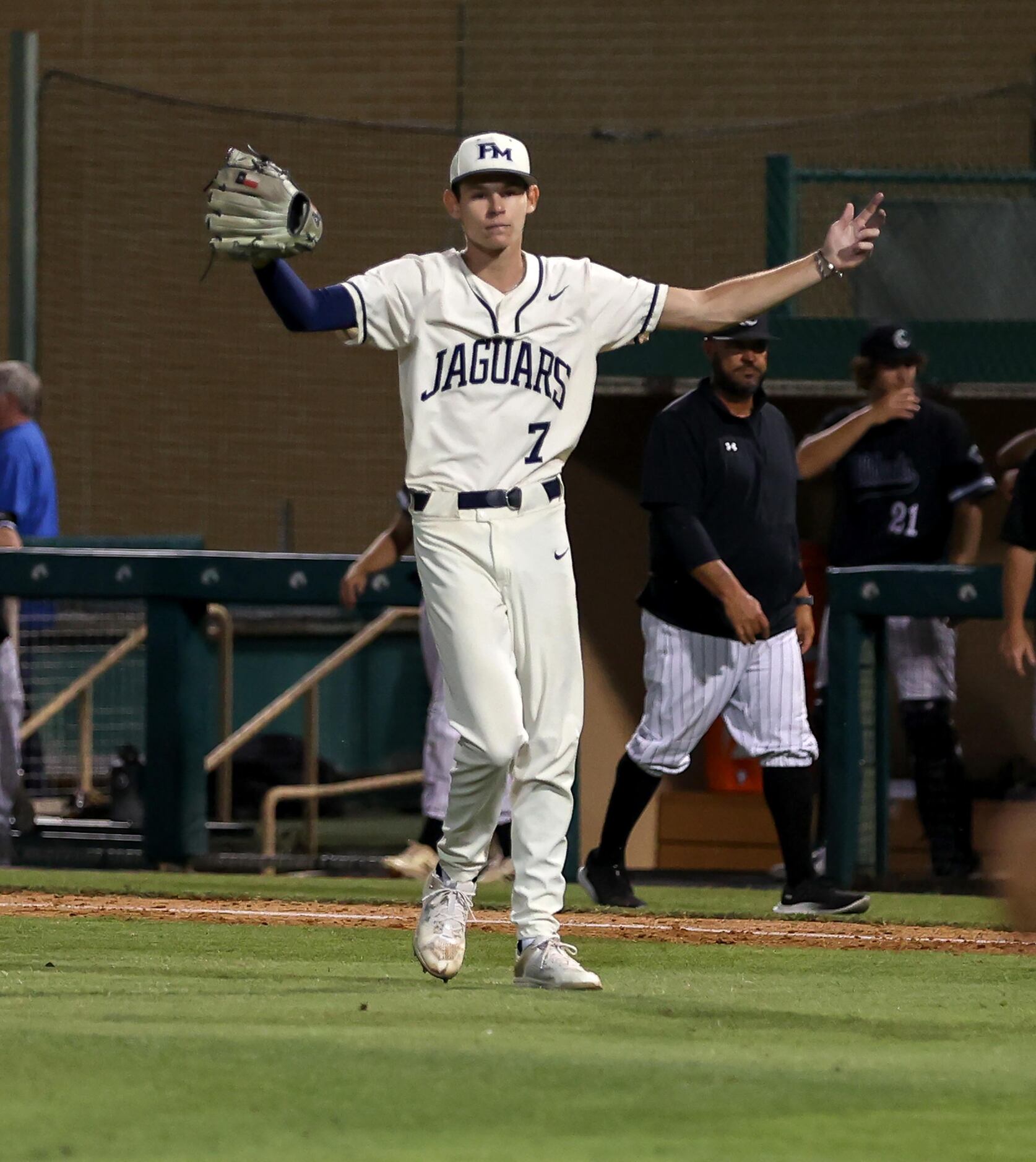 Flower Mound starting pitcher gets a complete win over Denton Guyer, 4-1 in Game 1 of a...