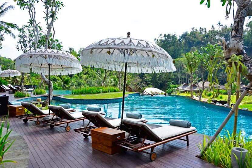Mandapa resort's main swimming pool  in Bali.