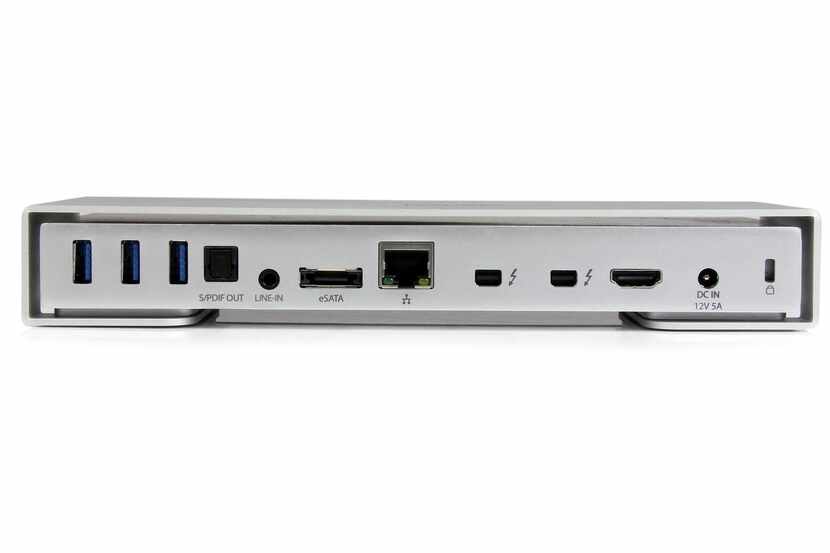 
The front of the Thunderbolt 2 only hints at the multitude of ports you’ll find on the back.

