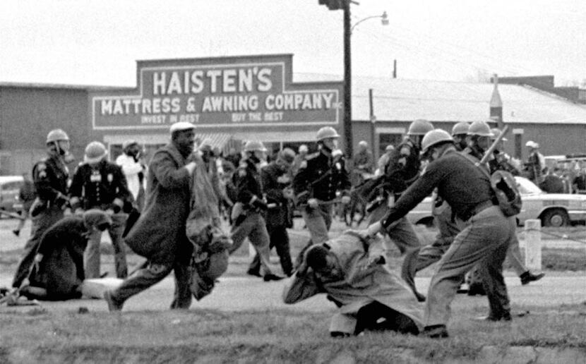 State troopers used clubs against participants of a civil rights voting march in Selma,...