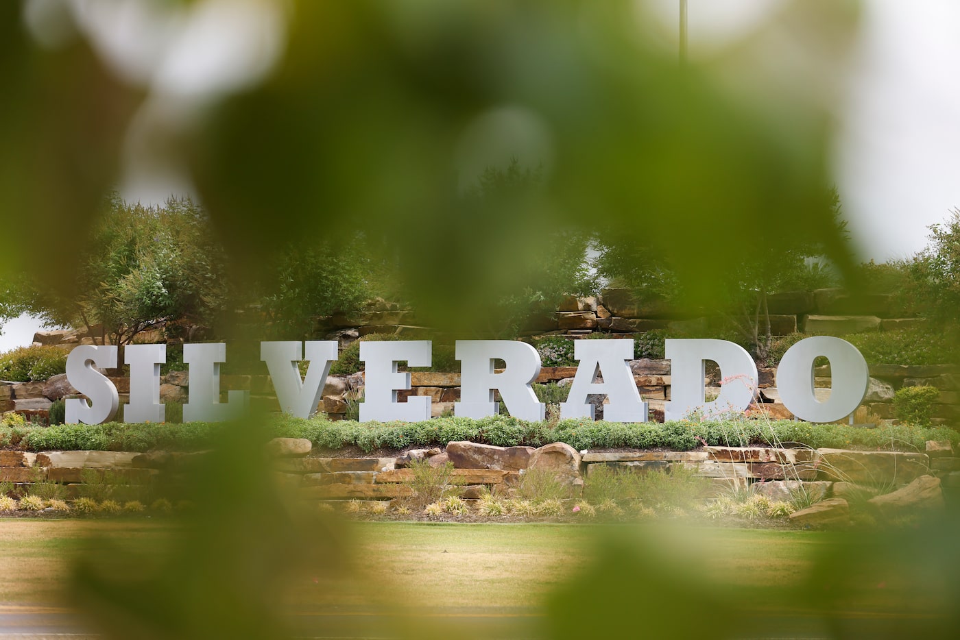 An entrance to the Silverado community  in Aubrey.