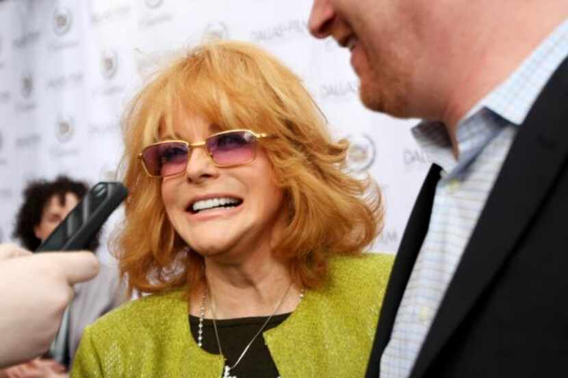 
Actress Ann-Margret with director Gil Cates Jr., right, are interviewed at the Dallas...