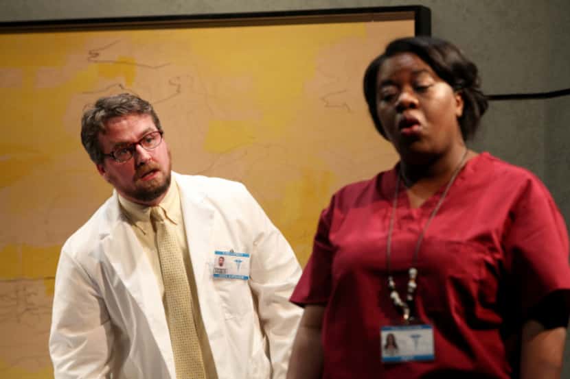 Nurse Tina, played by Stormi Demerson, right, and Todd, played by John Forkner in the...