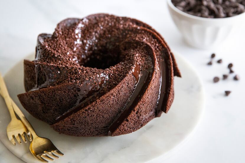 Gluten-free Chocolate Bundt Cake, made by Kristen Massad, in Dallas in this 2019 file photo....