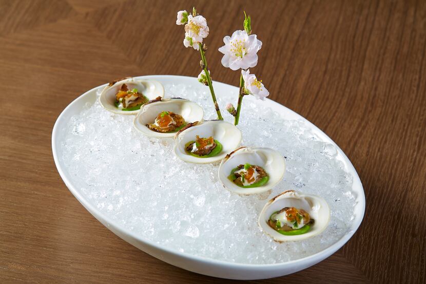Dallas Fish Market's Easter menu includes grilled clams with egg sauce and jalapeno-fennel...