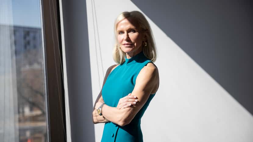 Susan Hawk in her office at Hawk Criminal Law in Dallas. "It's just me, myself and I," she...