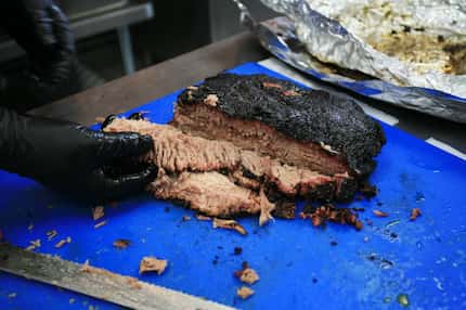 The brisket at Bet the House was sold by the pound or inside composed dishes, like the...