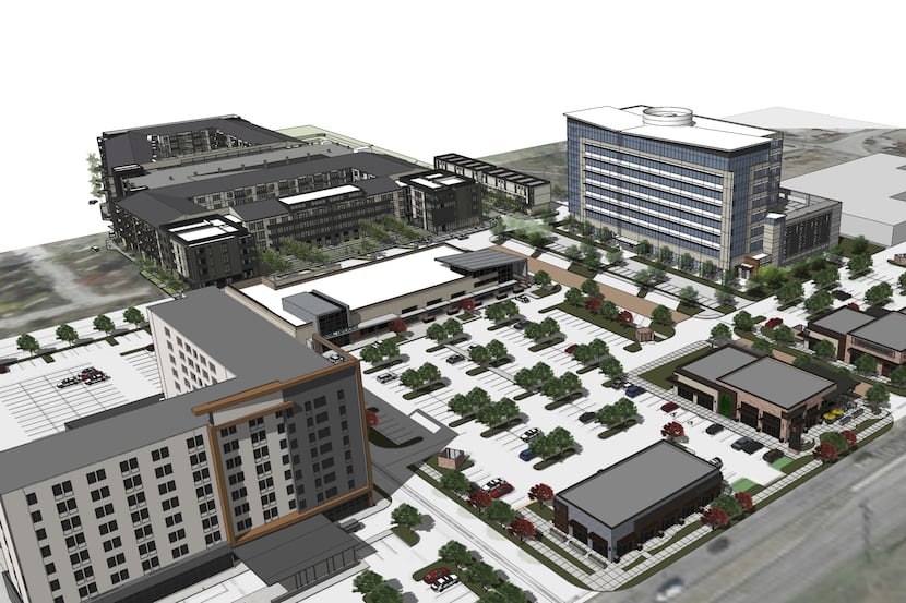 The 37-acre West Love mixed-use project includes two hotels, apartments, office and retail...