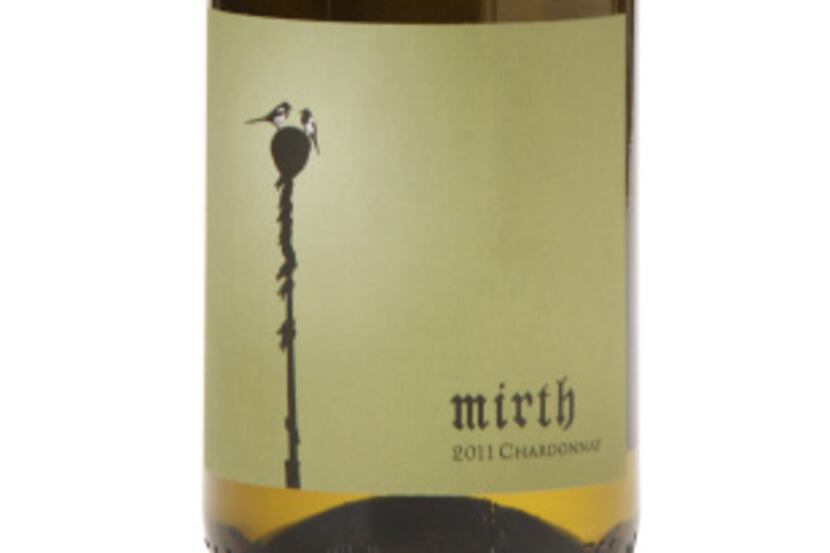Mirth 2011 Chardonnay for Wine of the Week, photographed September 10, 2012.