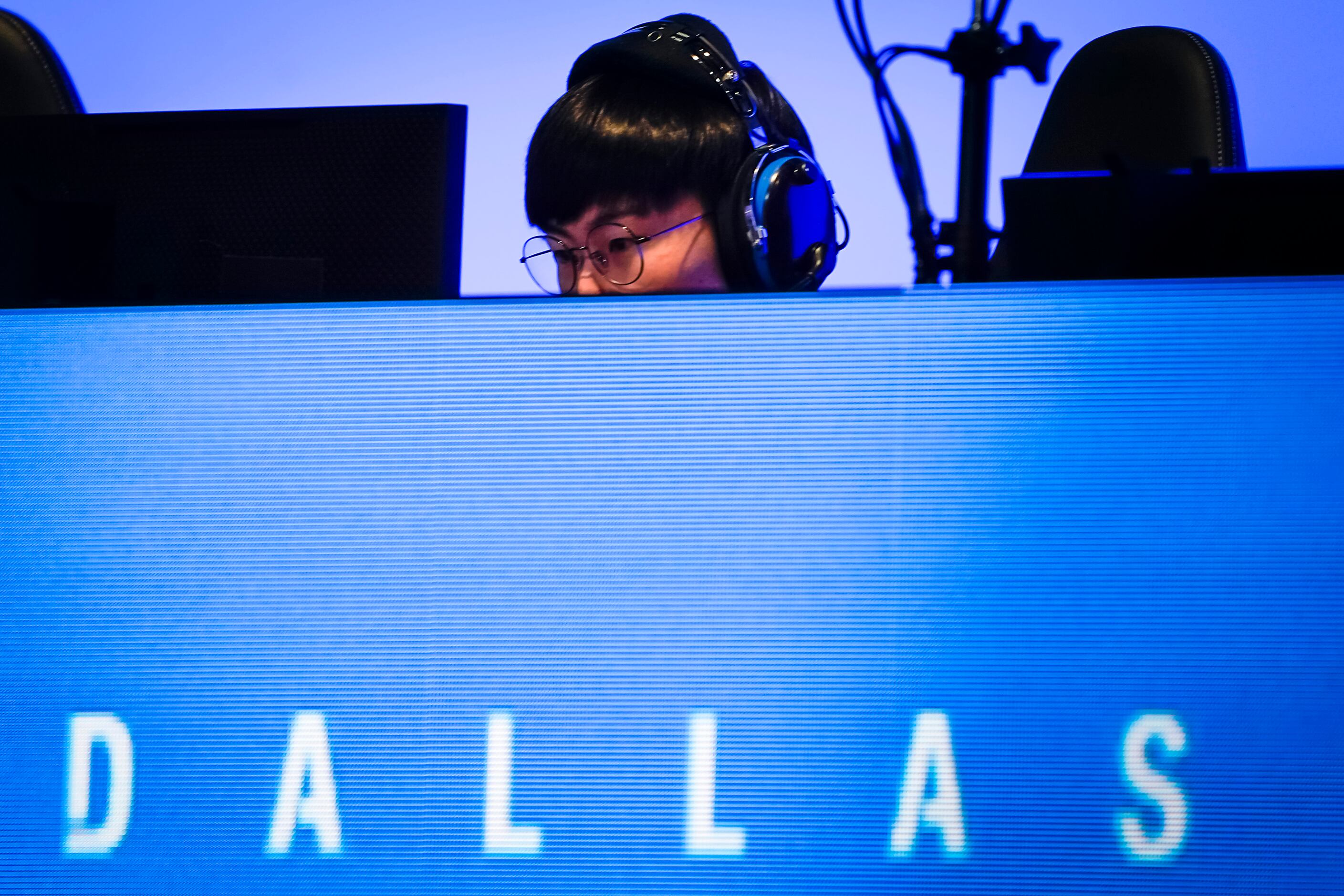 Noh "Gamsu" Youngjin of the Dallas Fuel competes in an Overwatch League match against the...