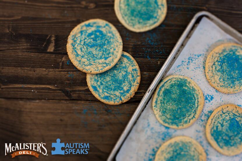 McAlister's blue sugar cookies will help raise money the foundation Autism Speaks during the...
