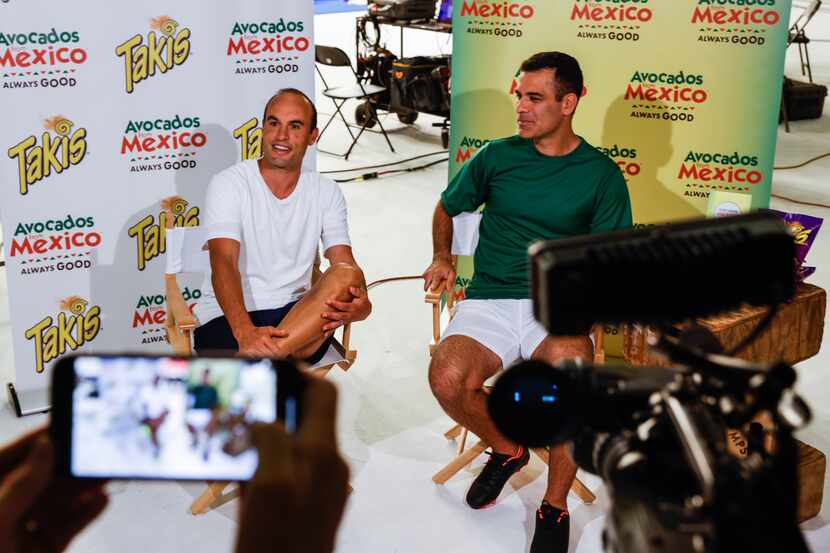 Icons of the United States and Mexico national soccer teams, Landon Donovan and Rafael...