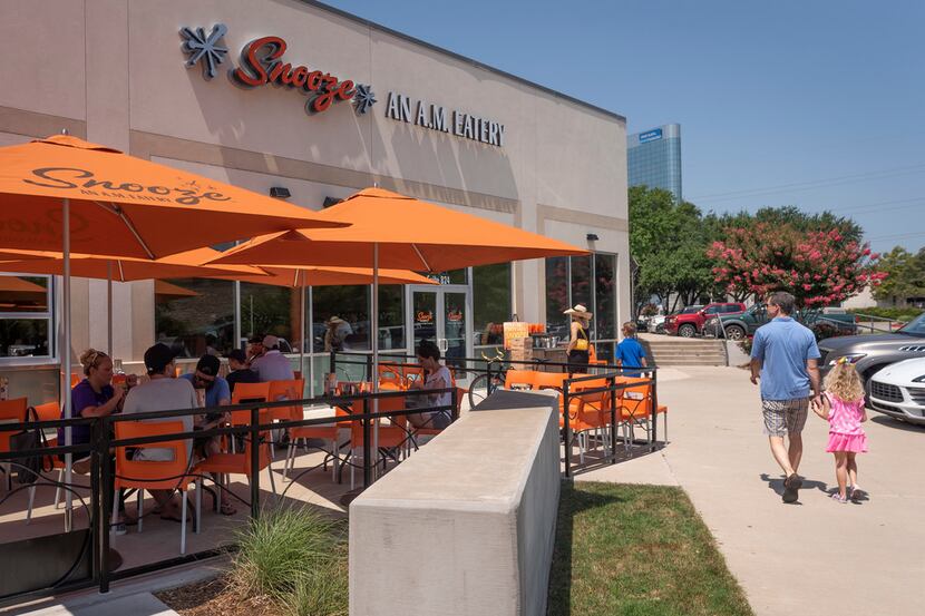 The patio and exterior of nooze, an A.M. Eatery in Addison.  Photographed on Saturday, June...