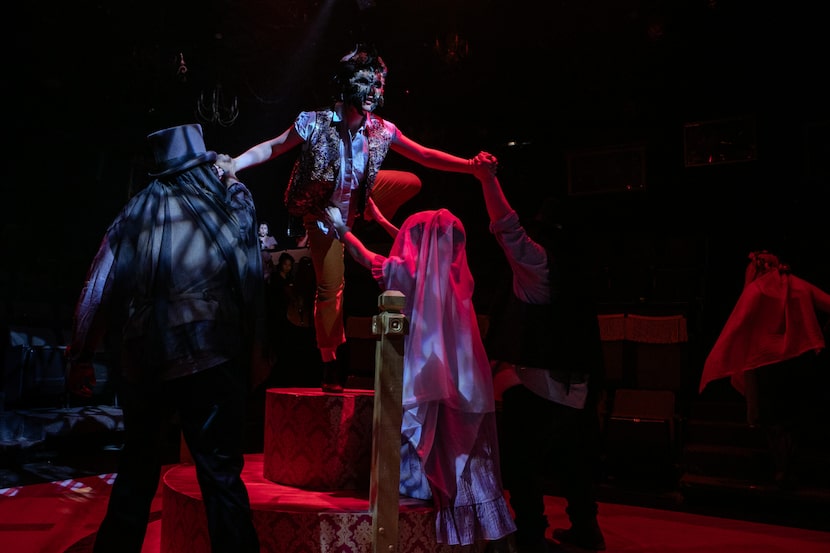 Actors perform in the opera scene from Theatre Three's production of "Natasha, Pierre & the...