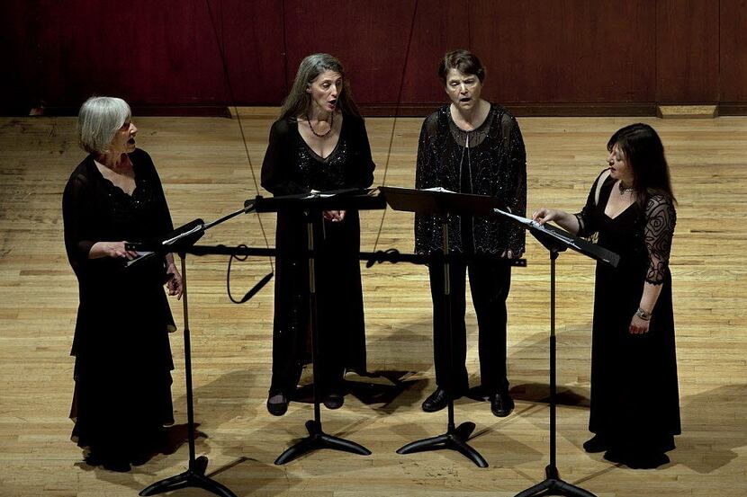 Vocal quartet Anonymous 4 performed in Caruth Auditorium at SMU on Monday night. From left:...