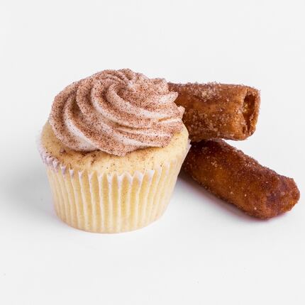 SusieCakes' $3.50 Churro Cupcake is topped with cinnamon sugar. 