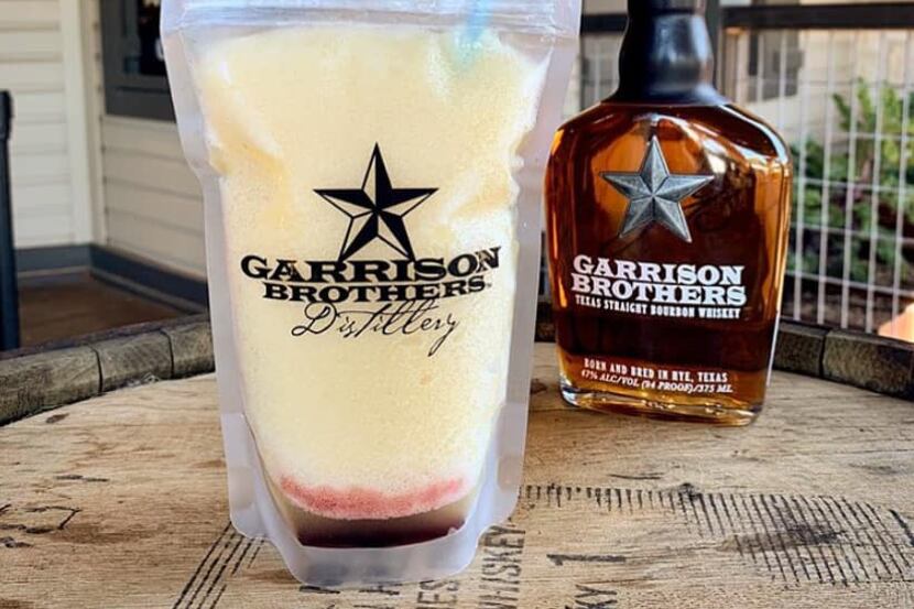 Cocktails to go at the Ranch at Las Colinas include frozen whiskey sour pouches.