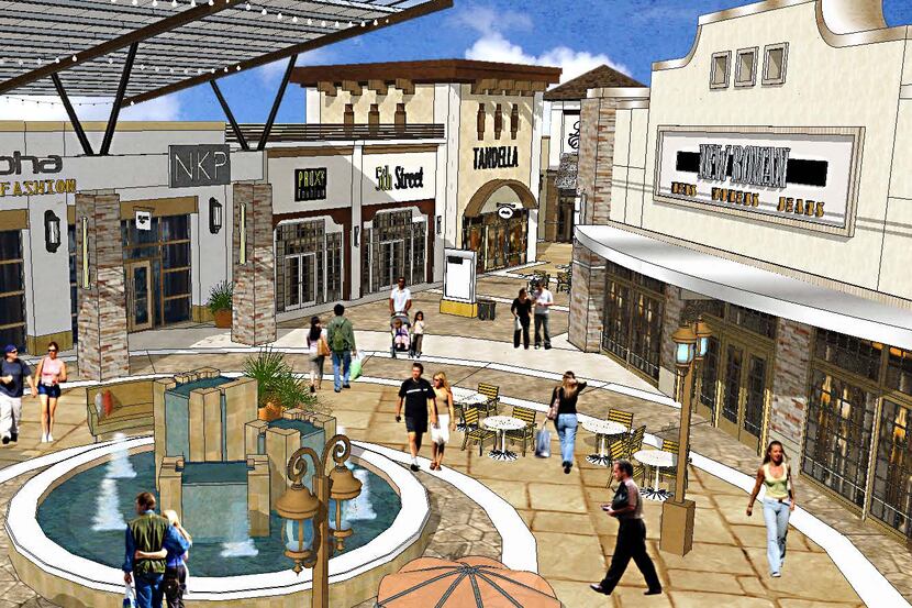Tanger Factory Outlets project north of Fort Worth will open next year.