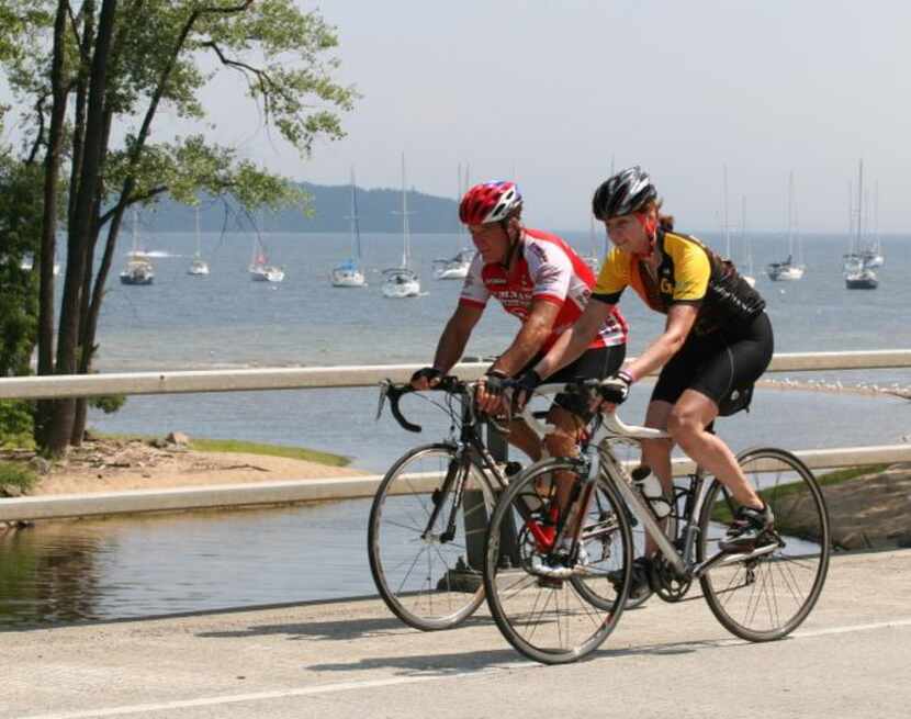 
On the outskirts of the park, Lake Champlain is among the highlights of a scenic cycling...