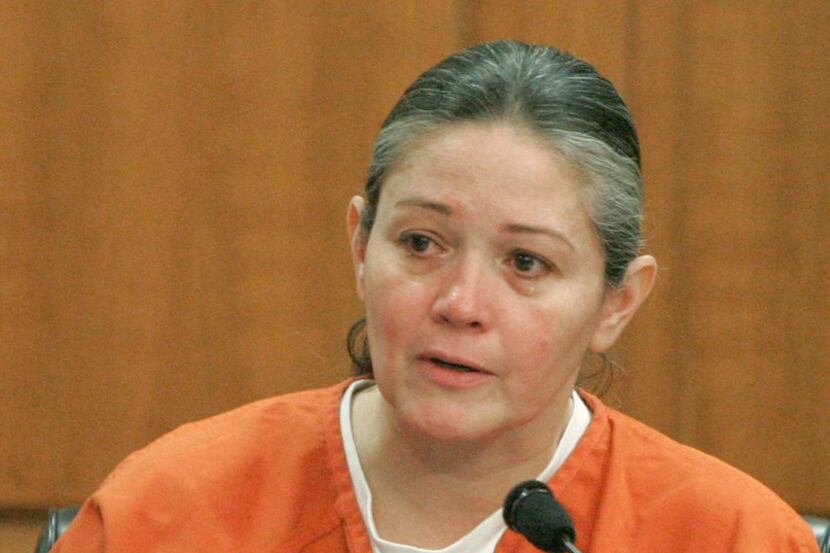 In this 2007 file photo, convicted murderer Clara Harris takes the stand in Houston during a...