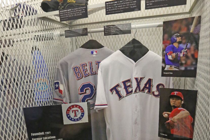 Each major league baseball team has a locker of items on display at the Baseball Hall of...