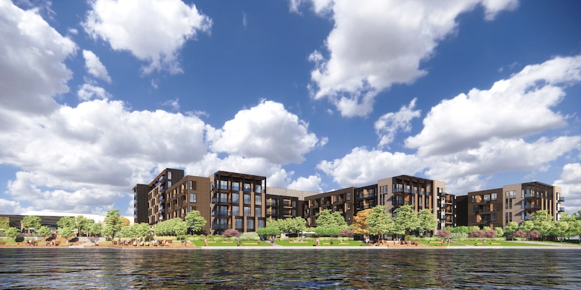 Mirasol Capital is planning a lakeside apartment and retail center next door to Wells...