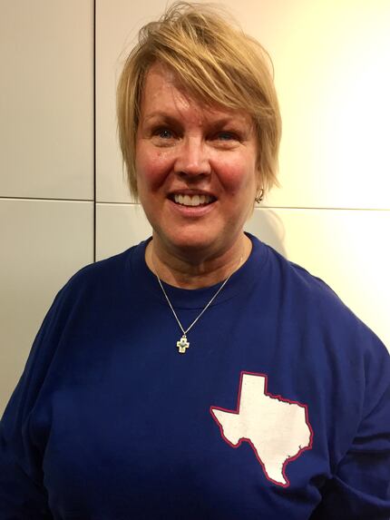 Kathleen Blakely of Boerne drove two days with her husband to see Donald Trump's...