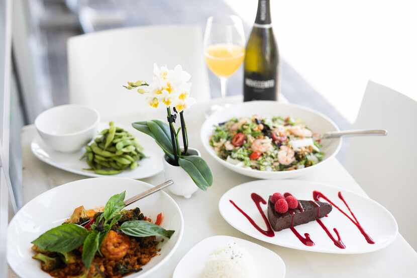 Asian Mint's Thai Mother s Day Meal Kit includes edamame, Asian noodle salad, shrimp and...