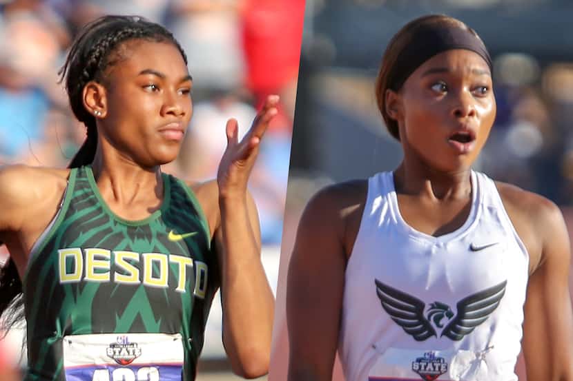 DeSoto's Amelliah Birdow (left) and Kennedale's Brianna Brand.