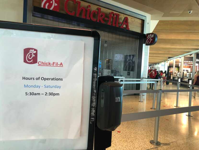 The Chick-fil-A at Dallas Love Field has limited hours because of understaffing.