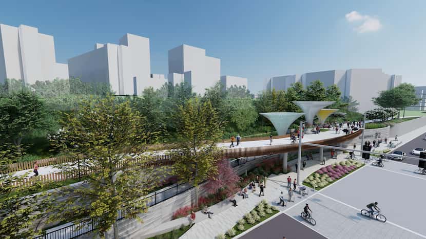 Rendering of The Loop Plaza, part of the 50-mile trail set to fully circumnavigate the city.