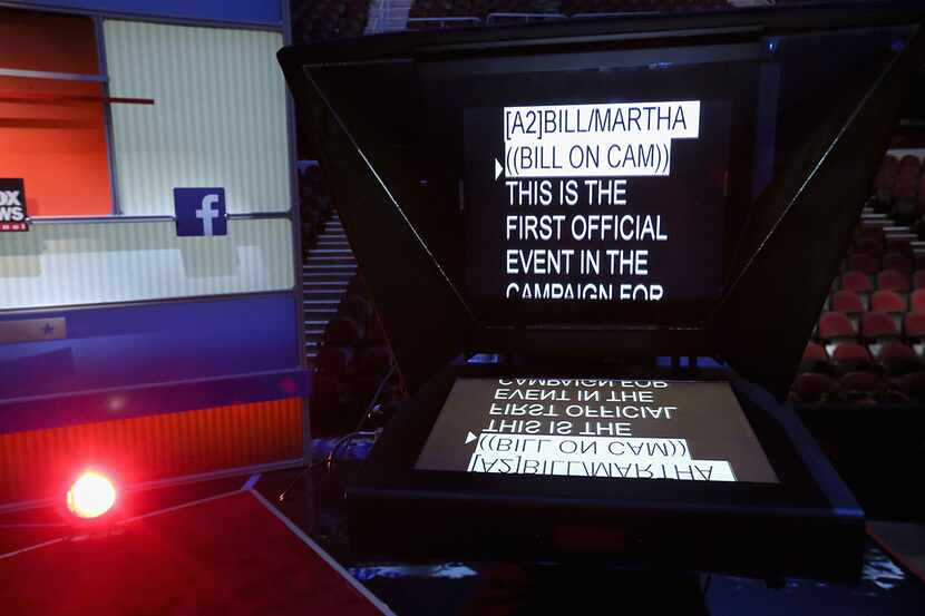  CLEVELAND, OH - AUGUST 06: A television camera with teleprompter is prepared ahead of the...