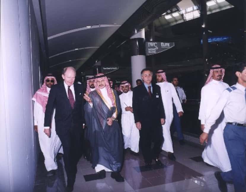 Ambassador Robert Jordan (left) in Riyadh. 