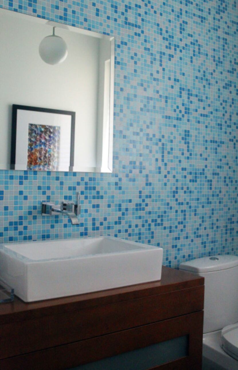 Decorative tiles are used prominently in almost every room.