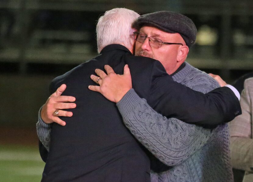 United States Vice President Mike Pence embraces First Baptist Church of  Sutherland Springs...