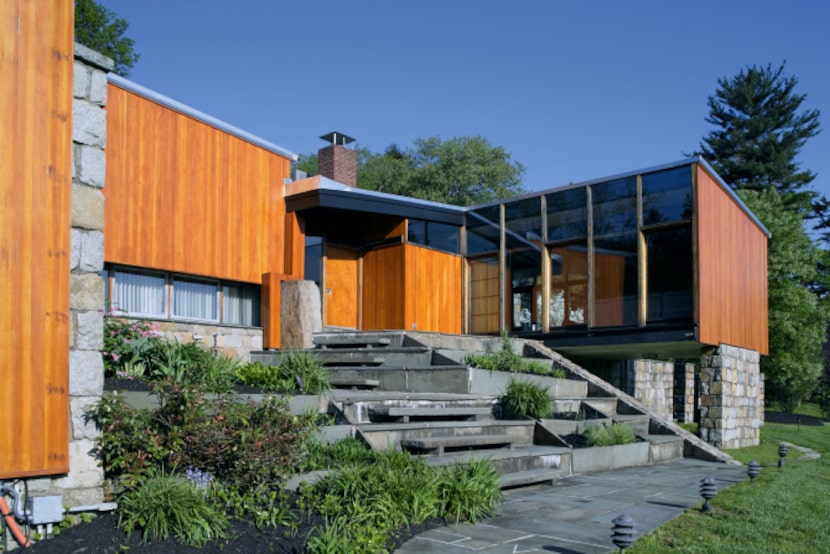 Photo from "The Houses of Louis Kahn," by George H. Marcus and William Whitaker. Pictured is...