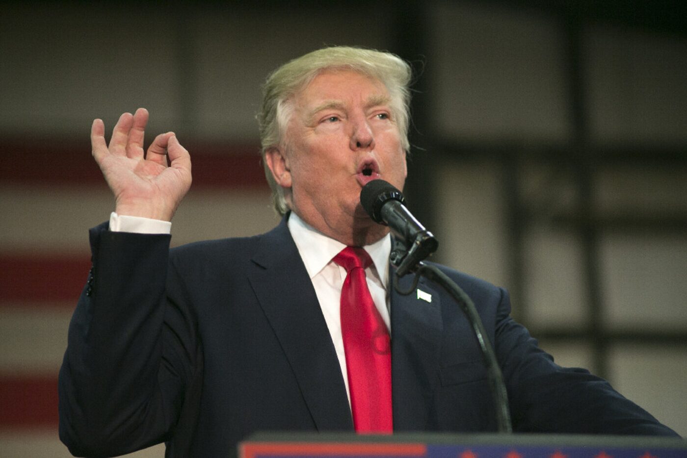 Republican presidential nominee Donald Trump speaks at a campaign rally on October 27, 2016...