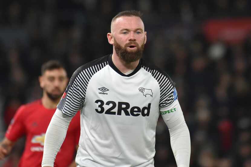 Derby's Wayne Rooney during the English FA Cup fifth round soccer match between Derby County...