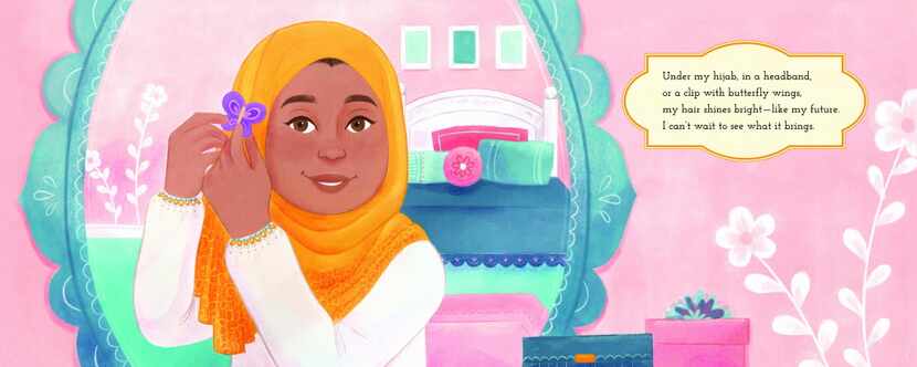 An image from  Under My Hijab, by  Hena Khan, illustrated by Aaliya Jaleel.