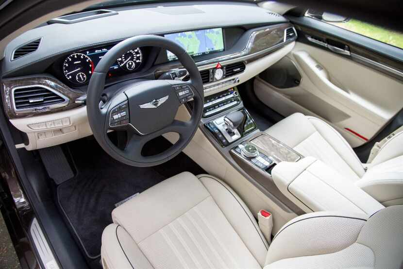 The G90's driver's seat is luxurious, with a 22-way adjustable seat position. In addition to...