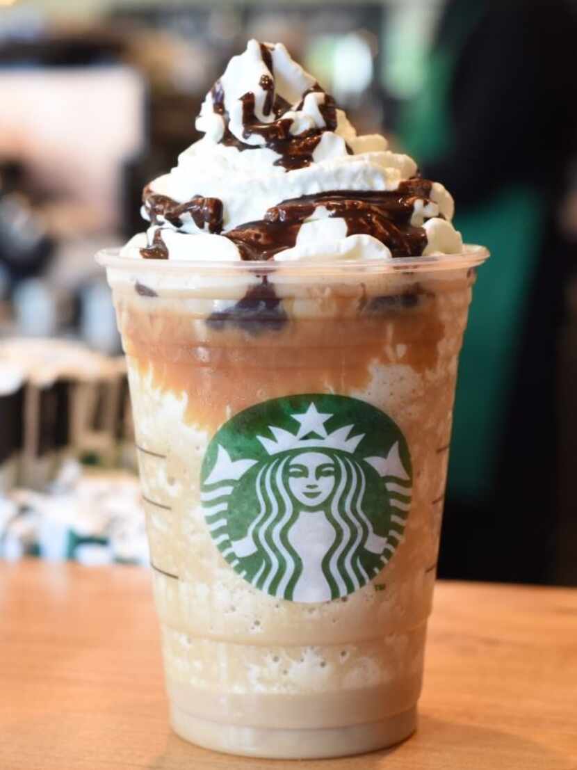 A blend of toffee nut syrup, Frappuccino® Roast Coffee, milk and ice and topped with a layer...