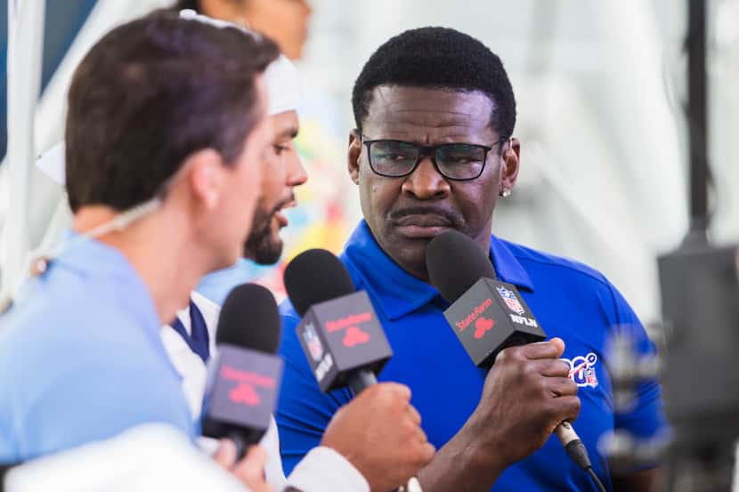 NFL Hall of Famer, sports commentator and former Dallas Cowboys wide receiver Michael Irvin...
