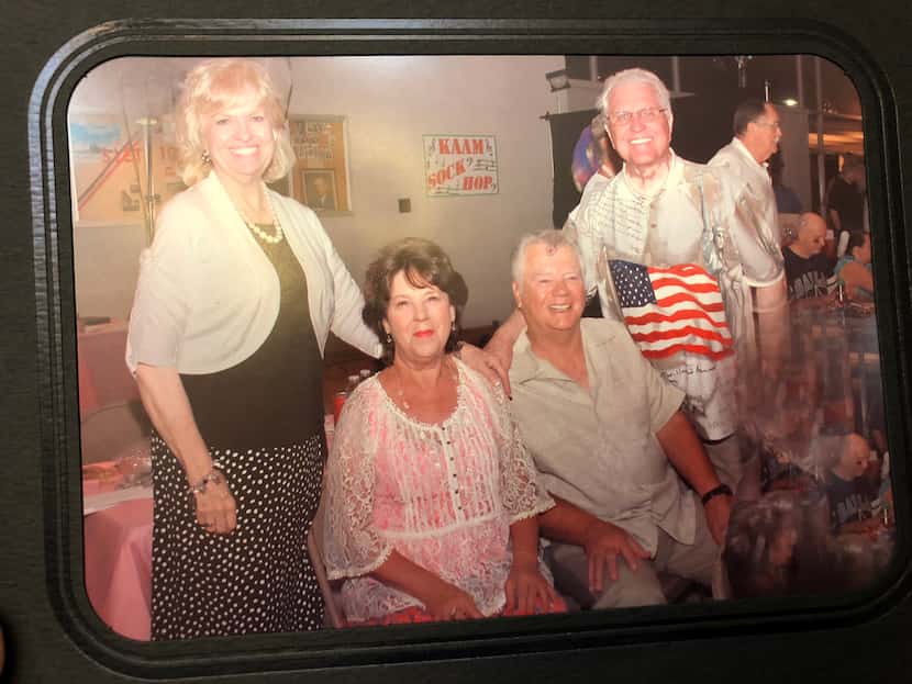In a souvenir photo from one of the big band dances "Doc" Gallagher hosted, Gallagher is at...