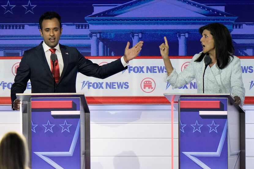 Vivek Ramaswamy and former U.N. Ambassador Nikki Haley clash during the Republican...