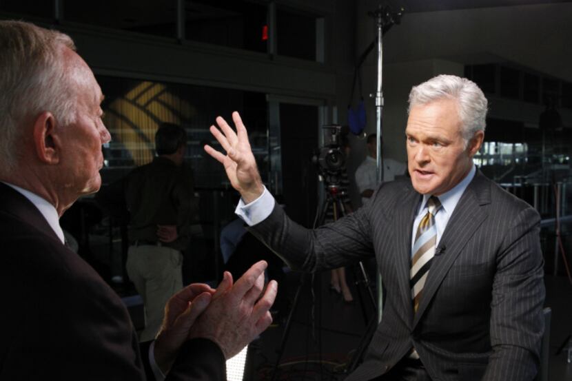 Scott Pelley says "uncomfortable, piercing questions" to people like Dallas Cowboys owner...