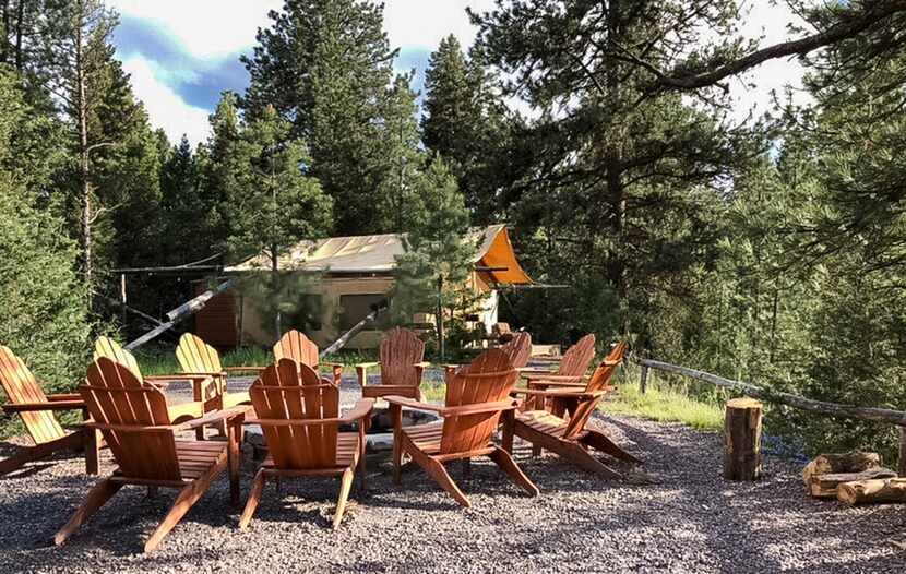 Arranged as small campsites around a communal dining area and fire pit, the Resort at Paws...