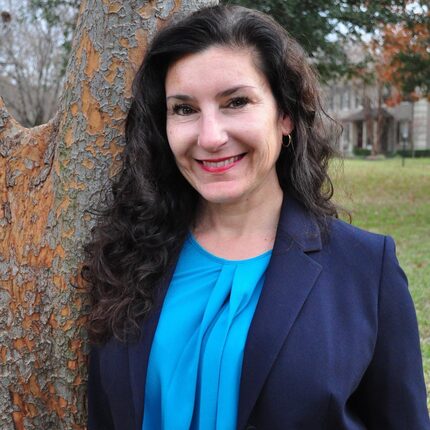 Naylee Farjad Azad, the co-founder of Palestine Action Committee of Texas (PACT), poses in...