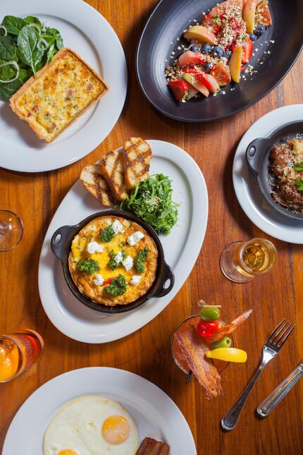 Mother's Day brunch at Water Grill could mean quiche lorraine, or fruit parfait, or tomato...