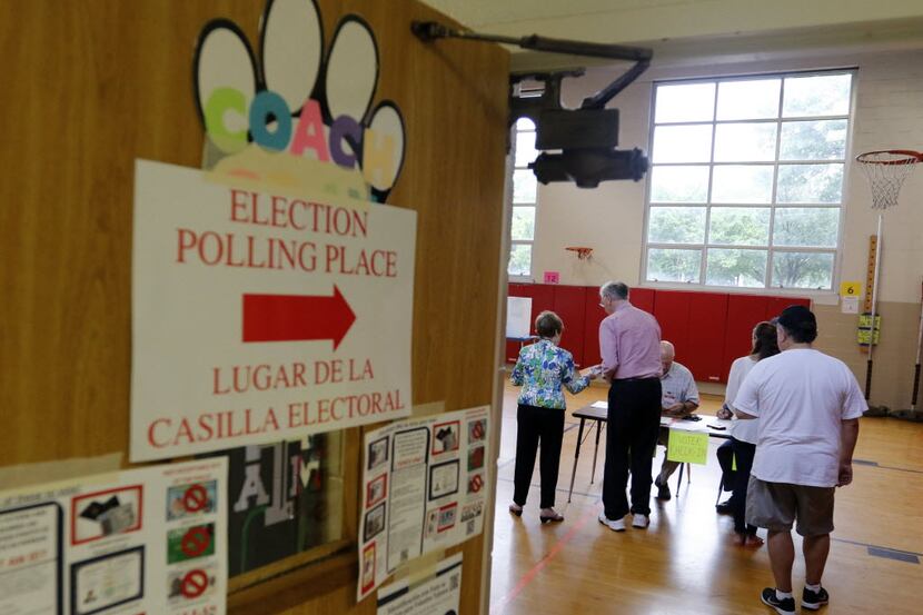  We found a little voter traffic Saturday at Lake Highlands Elementary in District 10, where...