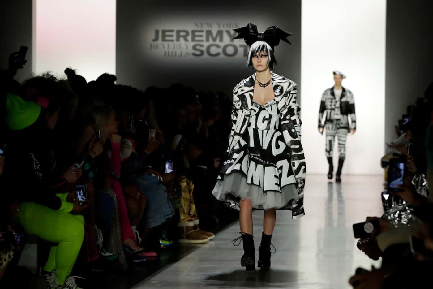 Fashion from the Jeremy Scott collection is modeled during New York Fashion Week, Friday,...